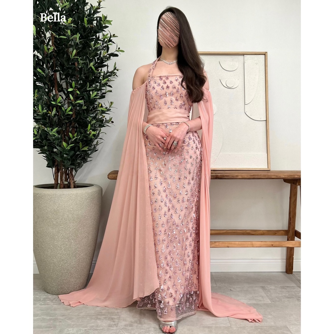 Women Formal Wear For Graduation - Bella Maßgeschneidertes Satin Off-Shoulder Pailletten-Abendkleid Robe