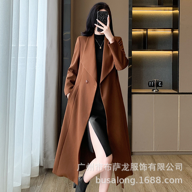Women Formal Wear Shirt And Pant - 2025 Neuer Herbst- und Winter-Damen-Trenchcoat, europäischer