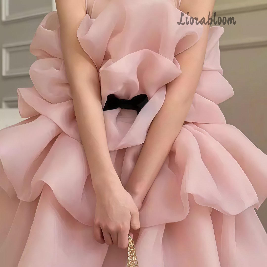 Women Formal Wear Designers - Mehrfarbiges, mehrlagiges Mädchen-Festkleid, elegantes Abendkleid, Designer-Blumenmädchenkleid,