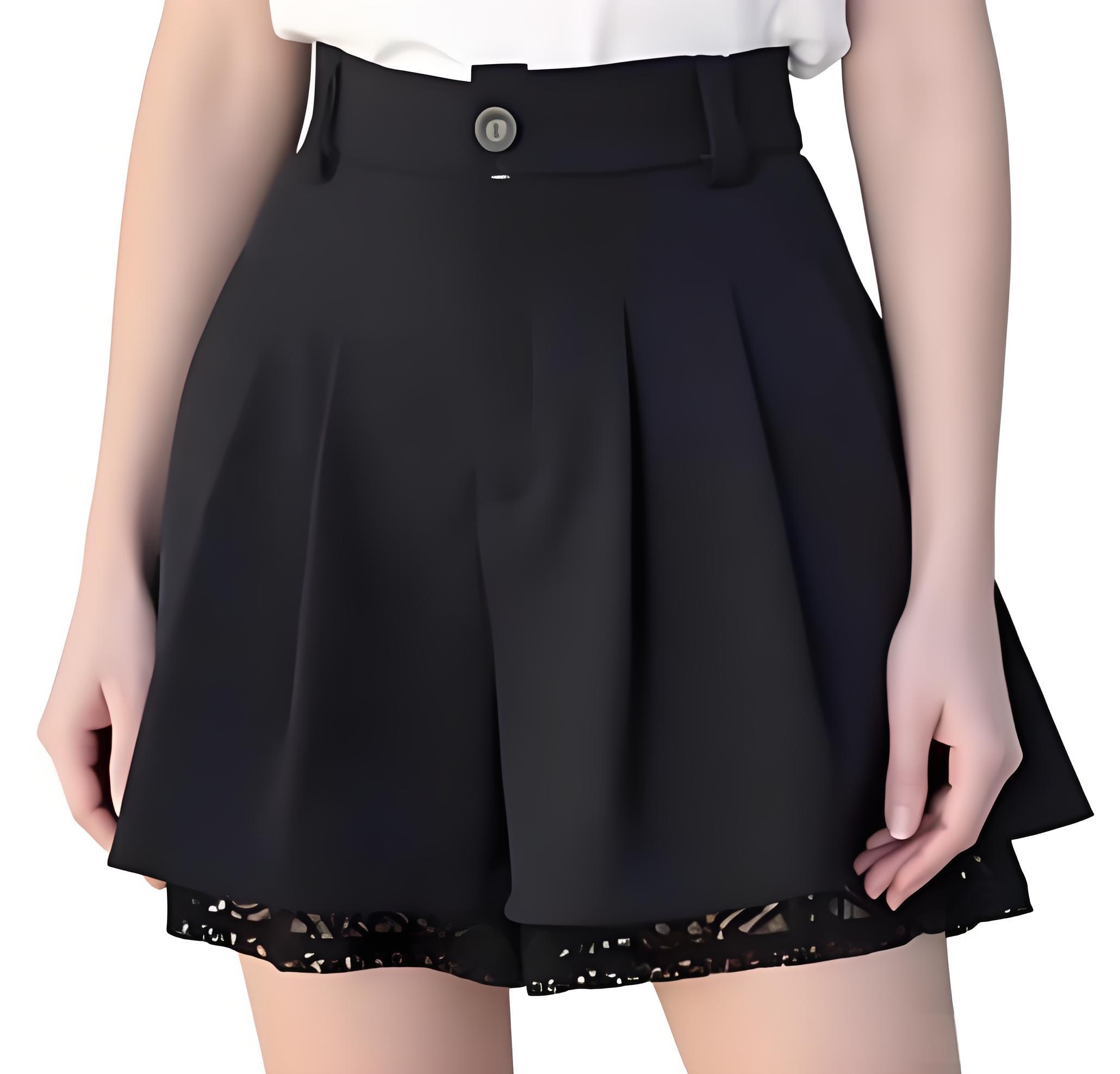 Women'S Formal Wear Pants Suit - Damen Casual High-Waist Anzughose Culottes mit