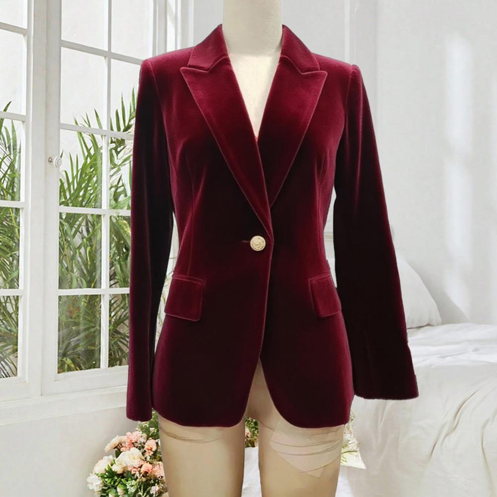 Women'S Formal Wear Tuxedo - Samt-Sakko in Übergröße für Damen, mit