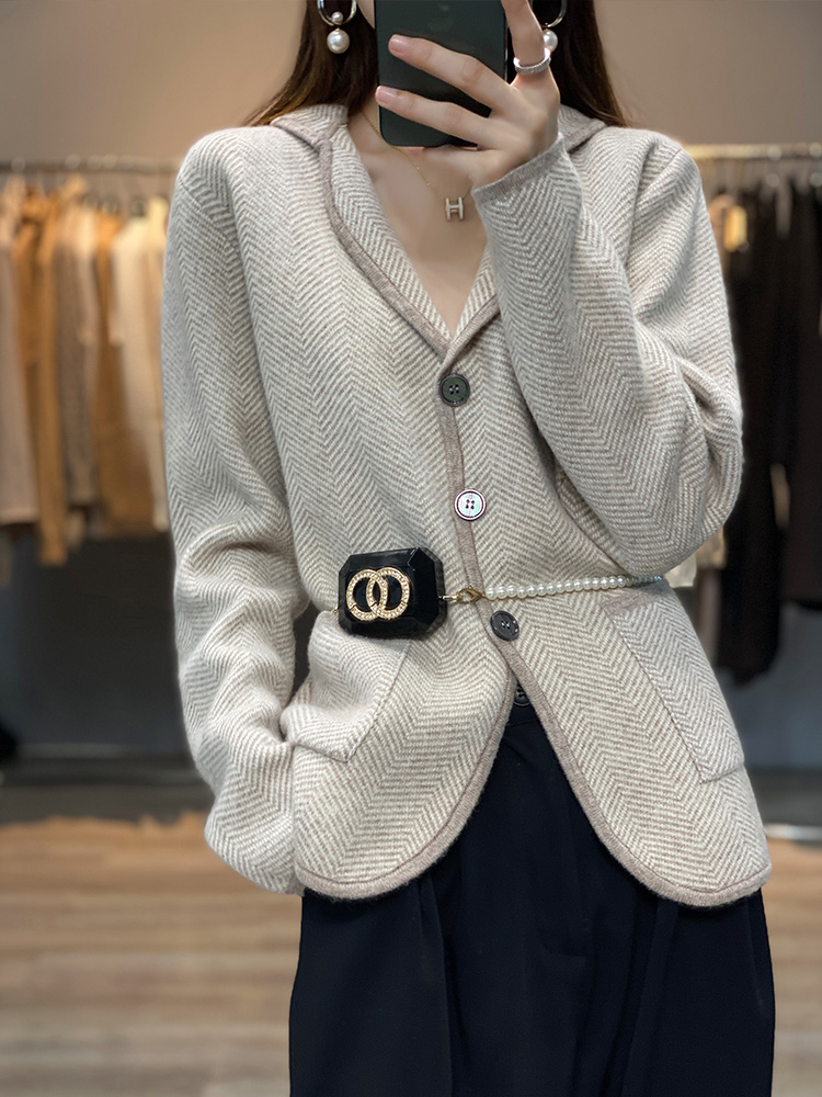 Tailored Coat Wool - Herbst Winter Frauen Reinem Kaschmir Wolle