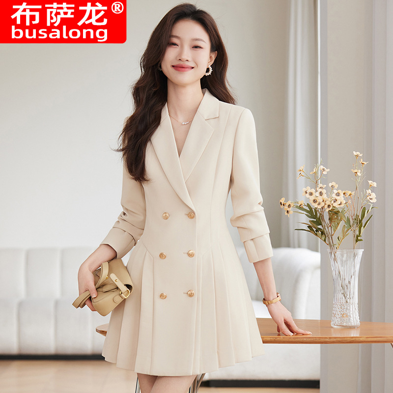 Women Formal Wear Shirt And Pant - 2025New Stil Anzug Kragen Kleid Langarm