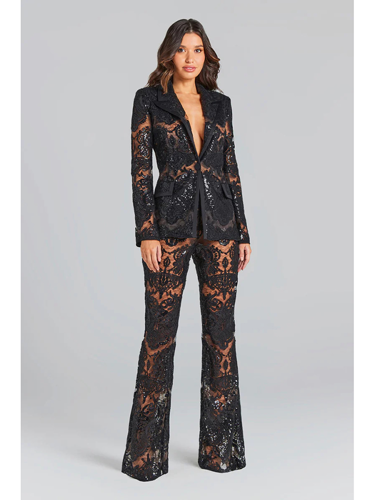 Women'S Formal Wear Pants - HIGH STREET Neuestes 2026 Designer Laufsteg-Anzugset