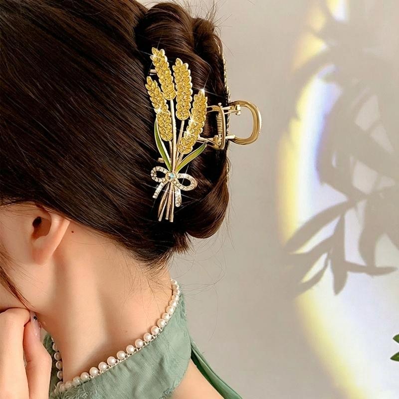 Haarklammer im Weizenähnlichen – Women Formal Wear Designers Bewertung und Preis