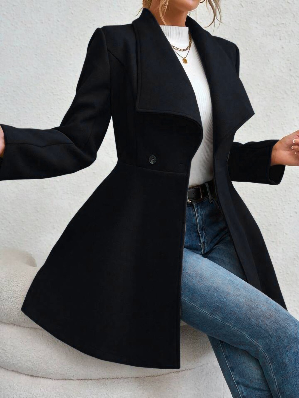 Herbst-Winter Modischer Wollma – Tailored Coat Wool Bewertung und Preis