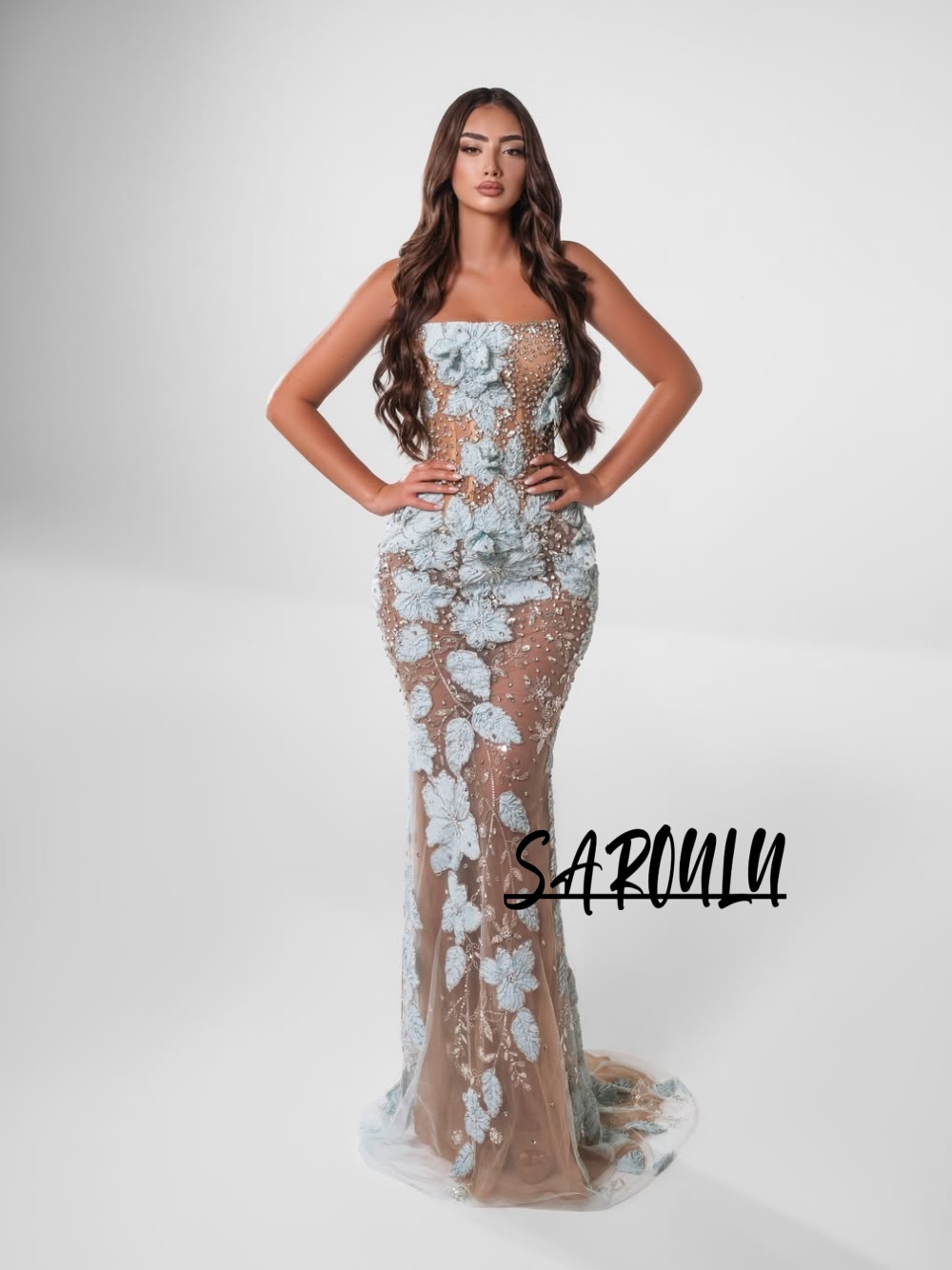 Romantisches hellblaues Abendk – Women Formal Event Wear Bewertung und Preis