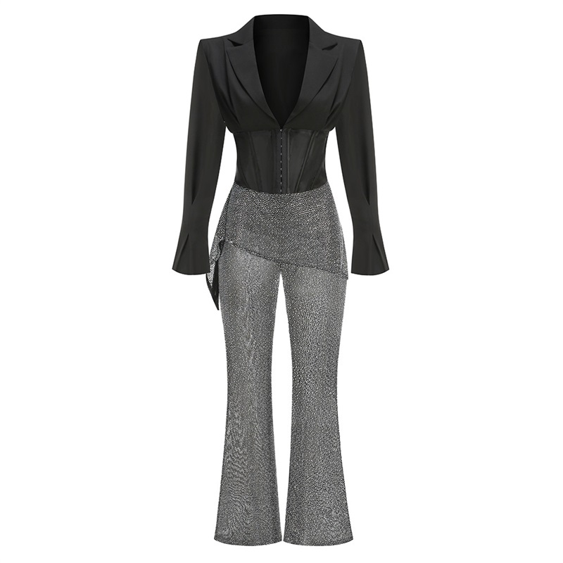 Luxuriöser Damen-Anzug-Set mit – Women'S Formal Wear Tuxedo Bewertung und Preis