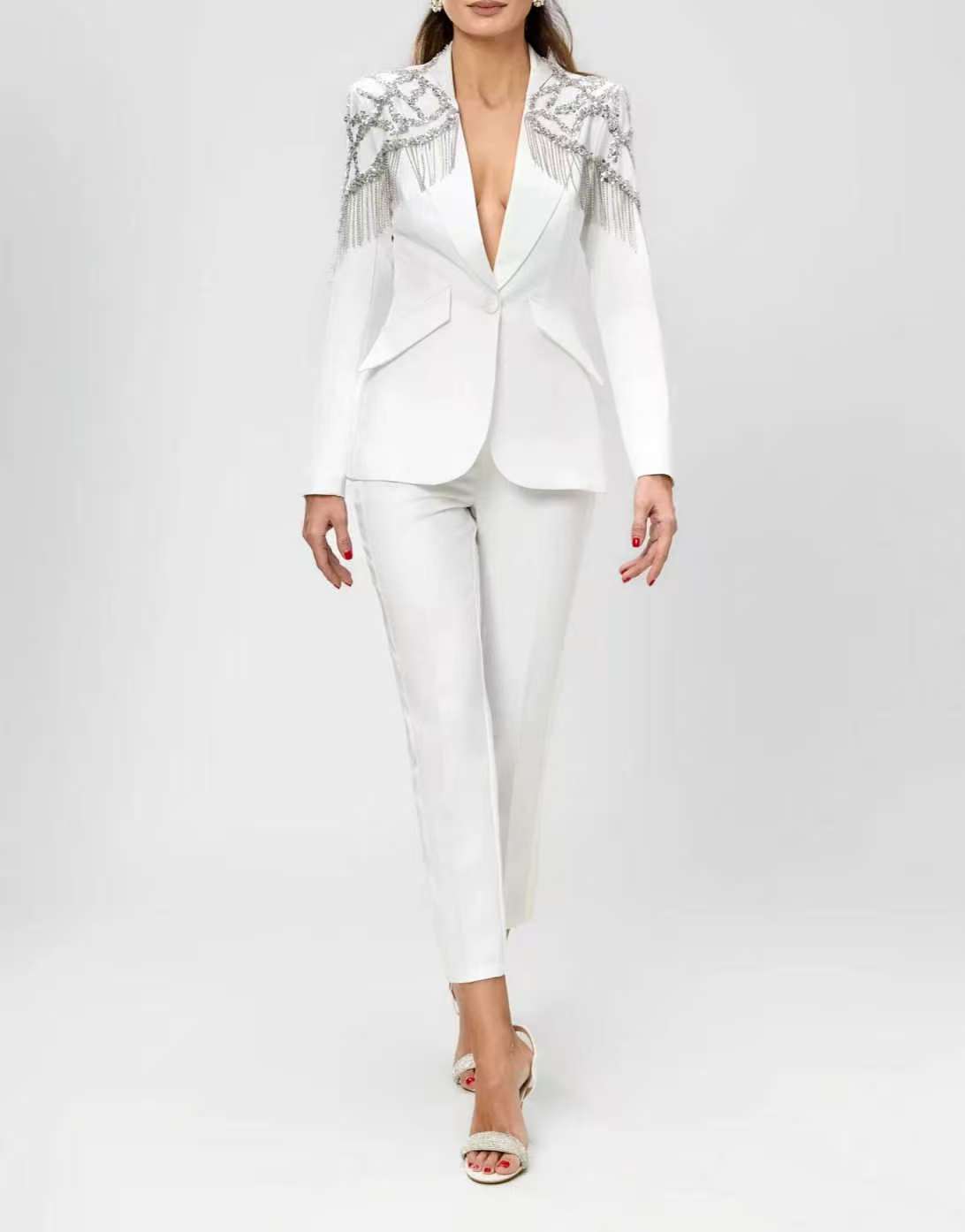 Damen-Anzug-Set mit Kristallve – Women'S Formal Wear Tuxedo Bewertung und Preis