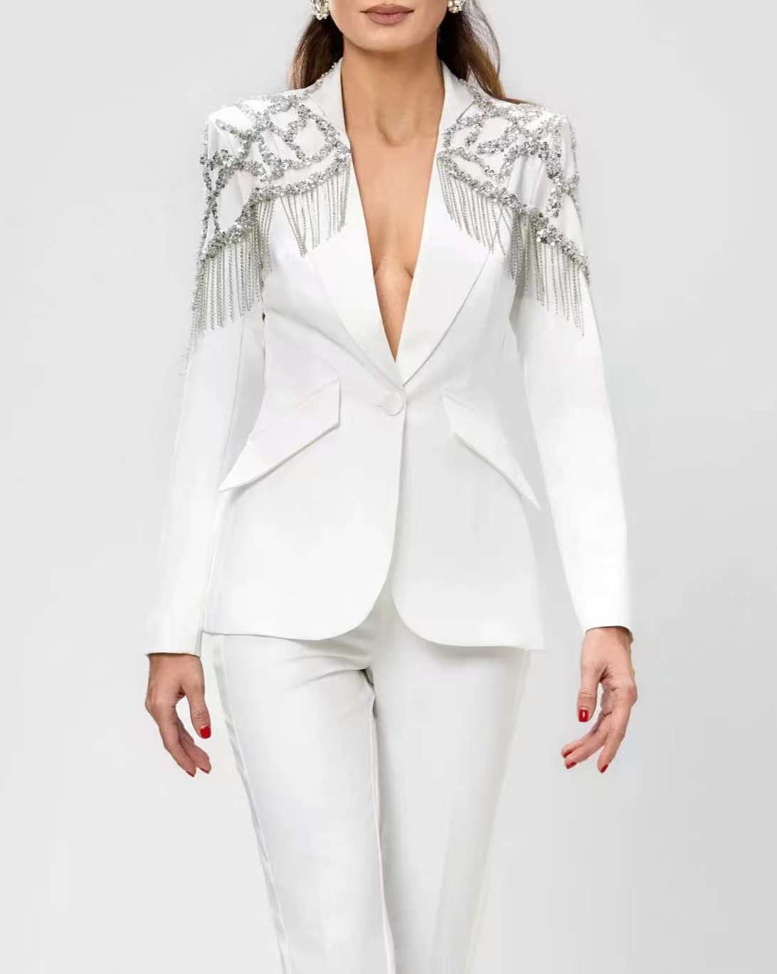 Damen-Anzug-Set mit Kristallve – Women'S Formal Wear Tuxedo Bewertung und Preis