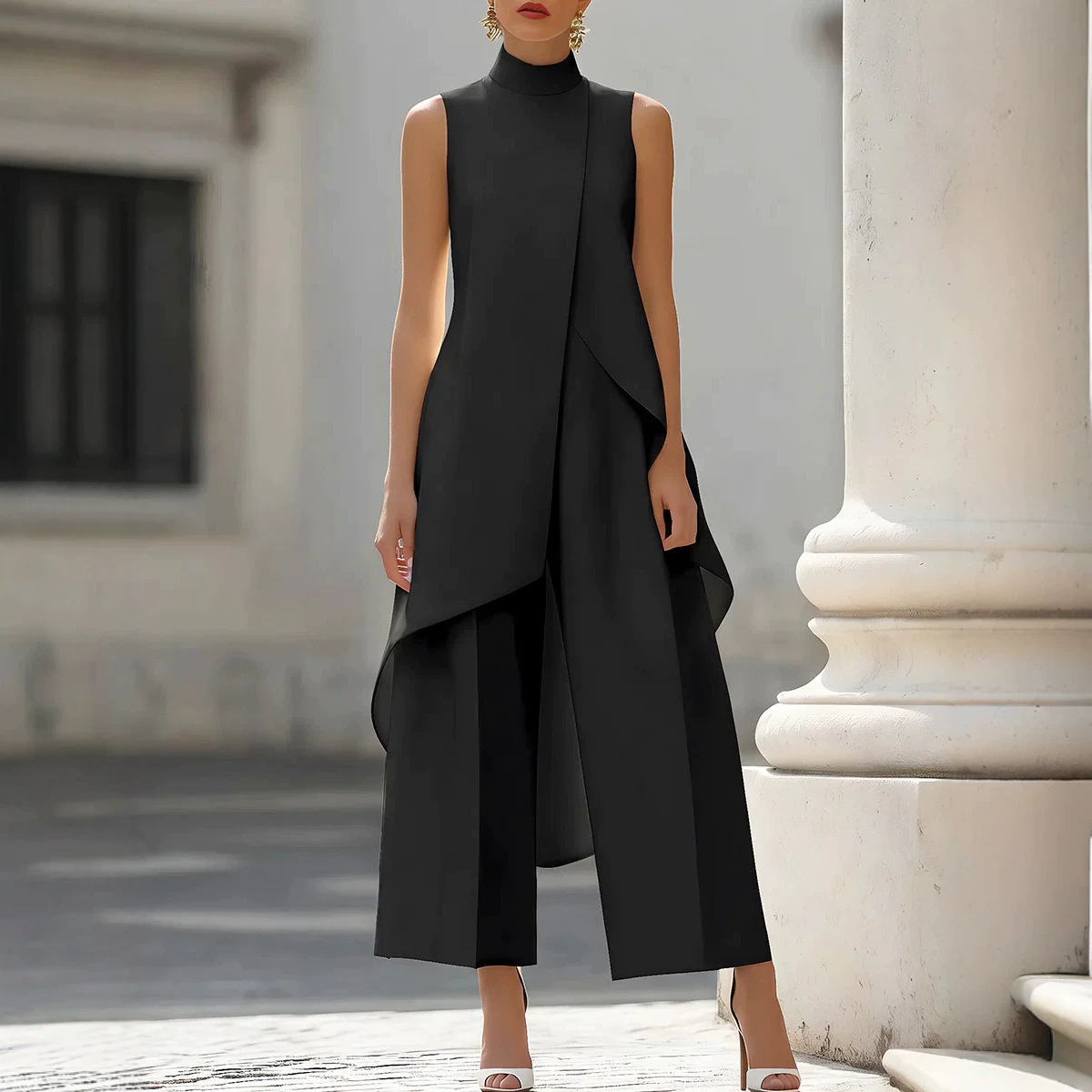 Damen-Set mit Stehkragen, ärme – Women'S Formal Wear Pants Bewertung und Preis
