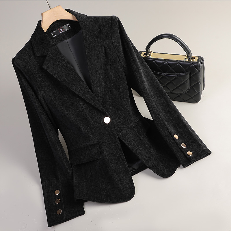 Gelbgoldener Samt-Blazer für D – Women'S Office Formal Wear For Ladies Bewertung und Preis