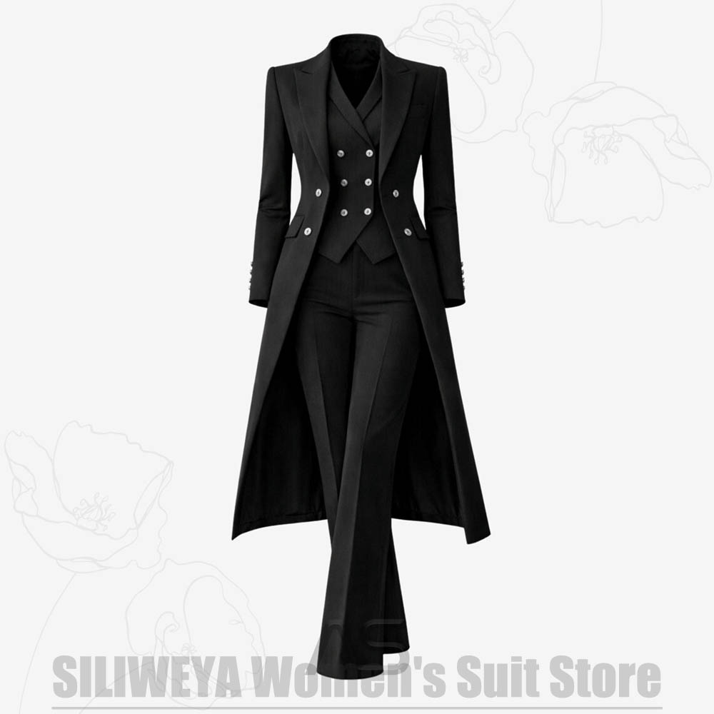 Damenanzug 3-teilig Doppelreih – Women'S Formal Wear Pants Suit Bewertung und Preis