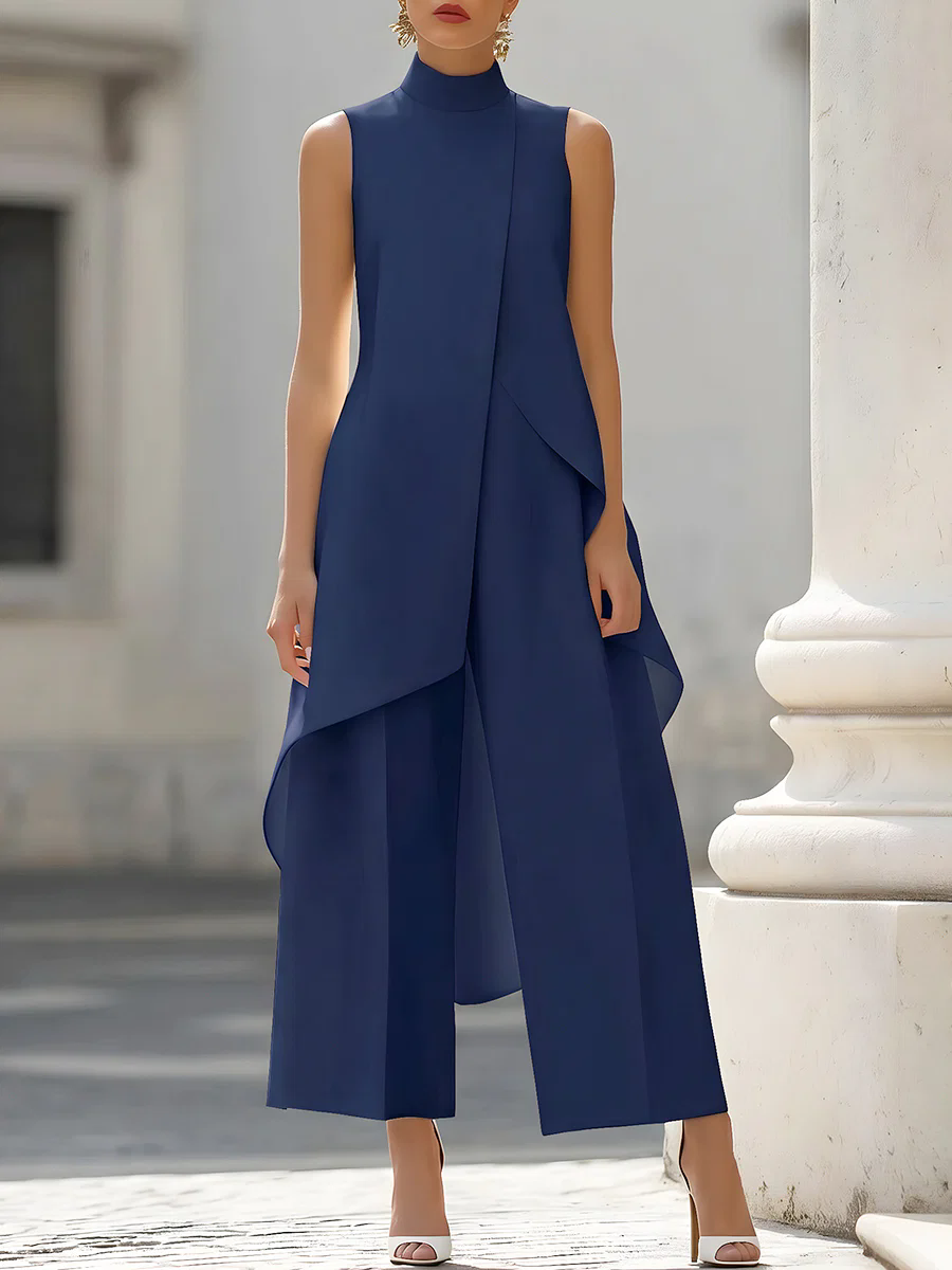 Ärmelloser Jumpsuit mit hohem  – Women'S Formal Wear Pants Bewertung und Preis