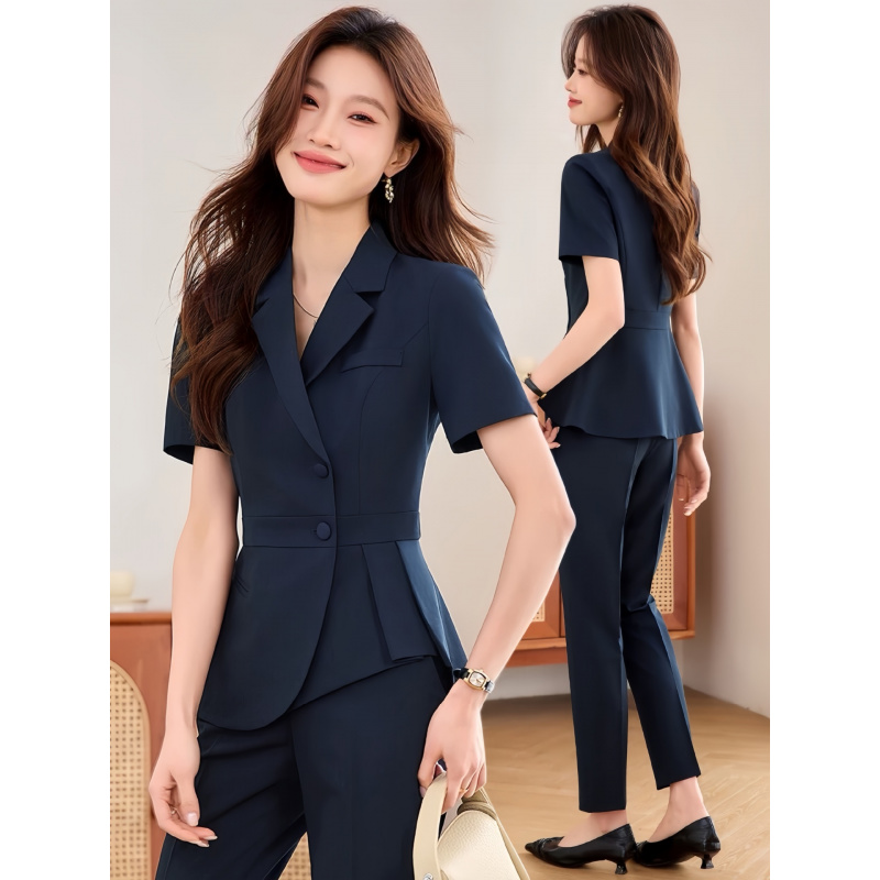 Marineblauer, dünner Damen-Bus – Women'S Formal Wear Pants Suit Bewertung und Preis